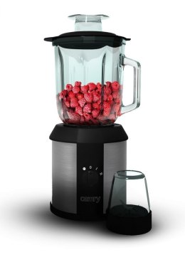 Blender Camry Black/Stainless steel, 1500 W, Glass, 1.3 L, Ice crushing, Mill,