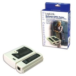 Logilink | Cable tester for RJ11, RJ12 and RJ45 with remote unit