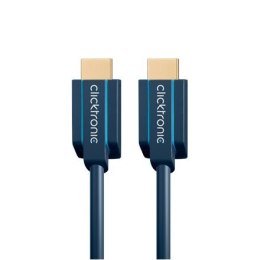 Clicktronic High Speed HDMI to HDMI cable, male,4k@60hz with Ethernet, 70301, 1 m