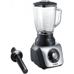 Bosch SilentMixx MMB65G5M Black/Stainless steel, 800 W, Glass ThermoSafe, 2.3 L, Ice crushing, Mini chopper, Type Tabletop