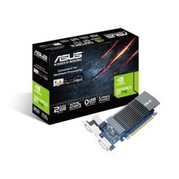 Asus NVIDIA, 2 GB, GeForce GT 710, GDDR5, PCI Express 2.0, Cooling type Passive, Processor frequency 954 MHz, DVI-D ports quanti