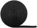 Goobay kabel management set with hook-and-loop fastener roll (1m, adjustable length) 70360 Black