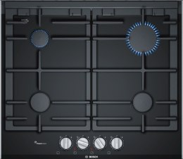 Bosch Hob PRP6A6D70 Gas on glass, Number of burners/cooking zones 4, Black,