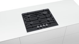 Bosch Hob PRP6A6D70 Gas on glass, Number of burners/cooking zones 4, Black,