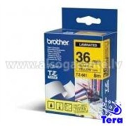 Brother | 661 | Laminated tape | Thermal | Black on yellow | Roll (3.6 cm x 8 m)