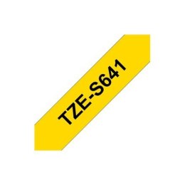 Brother | S641 | Laminated tape | Thermal | Black on yellow | Roll (1.8 cm x 8 m)