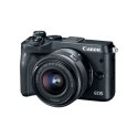 Canon EOS M6 M15-45 S Mirrorless Camera Kit, 24.2 MP, ISO 25600, Display diagonal 3 ", Video recording, Wi-Fi, TTL, CMOS, Black