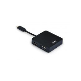 PORT CONNECT Universal Travel Docking Station: 1x VGA, 1x HDMI, Full HD video dsiplay support., 1x Ethernet LAN, 1x USB 3.0, Typ