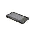 Port Connect Solar Power Bank Battery, 4 smartphone charge, shock and splash proof 8000 mAh, Black
