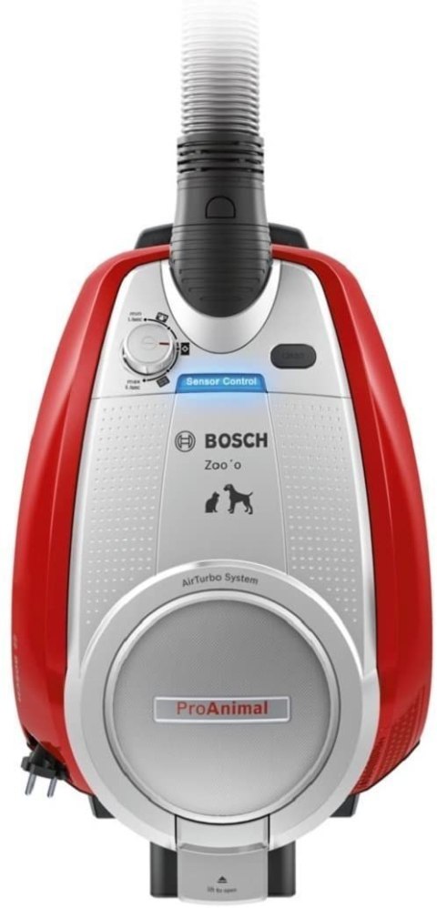 Bosch Vacuum cleaner ProAnimal BGS5335 Bagless, Power 800 W, Dust capacity 3 L, Silver/Red