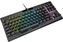Corsair K70 RGB TKL Mechanical Gaming keyboard, RGB LED light, NA, Wired, Black
