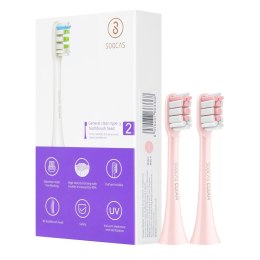 SOOCAS Toothbrush replacement Standard Toothbrush Head For adults, Number of brush heads included 2, Pink