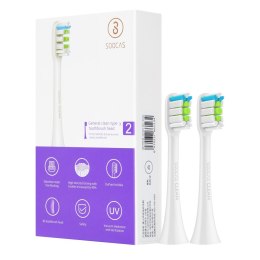 SOOCAS Toothbrush replacement Standard Toothbrush Head For adults, Number of brush heads included 2, White