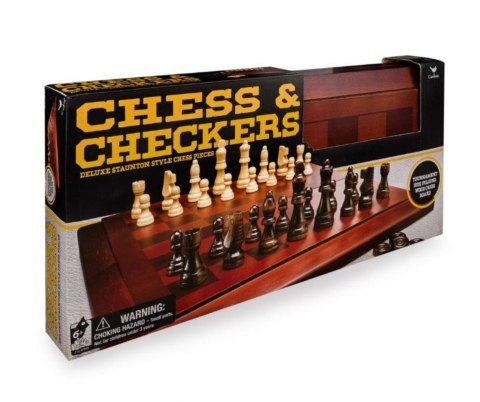 KO CARDINAL GAMES game set Wooden chess and checkers, 6033151