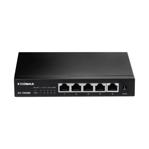 Edimax 5-Port 2.5 Gigabit Switch GS-1005BE Unmanaged, Desktop/Wall mountable, 1 Gbps (RJ-45) ports quantity 5, Power supply type