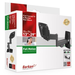 Barkan Flat/ Curved TV and Monitor Wall Mount E140 Wall Mount, Full motion, 13-29 