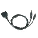 Cablexpert CC-MIC-1 Microphone and headphone extension cable 1 m, Black