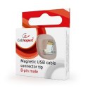 Cablexpert Magnetic USB 2.0 to 8-pin male connector tip, suitable for iPhone, iPad or iPod.