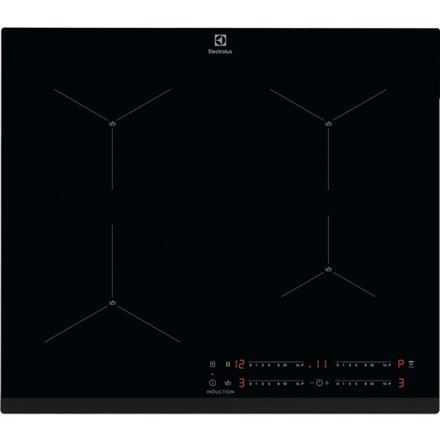 Electrolux 600 series SenseBoil Hood EIS62443 Induction, Number of burners/cooking zones 4, Touch control, Timer, Black, Display