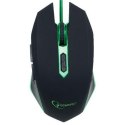 Gembird Gaming mouse, MUSG-001-G, Black/green, USB