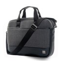 Knomo Laptop Briefcase Princeton Fits up to size 15.6 ", Grey, Messenger - Briefcase