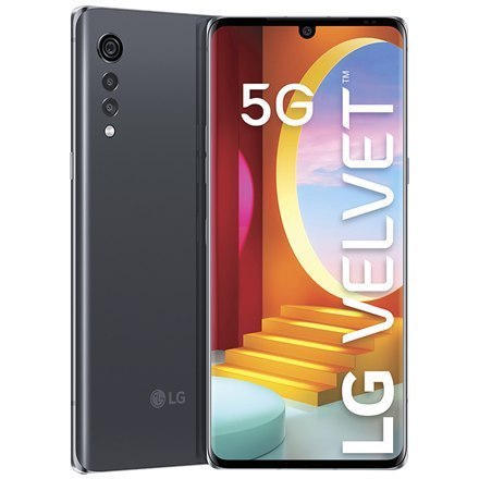 LG Velvet 5G Aurora Grey, 6.8 ", P-OLED, 1080 x 2460 pixels, Qualcomm SDM765 Snapdragon 765G, Internal RAM 6 GB, 128 GB, microSD