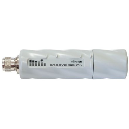 MikroTik Groove 52 with N-male connector, High Gain Single Chain 2.4GHz / 5GHz 802.11abgn wireless, 600MHz CPU, 64MB RAM, 1x LAN