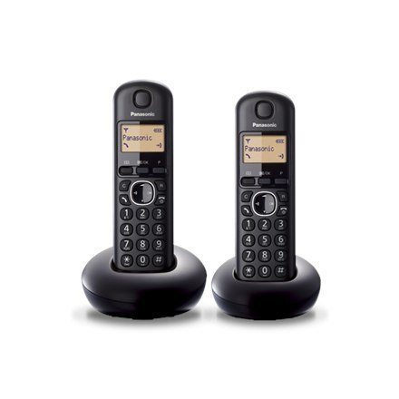 Panasonic Cordless KX-TGB212FXB Conference call, Built-in display, Black, Caller ID, Phonebook capacity 50 entries,