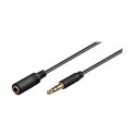 Goobay | Audio extension cable | Male | Mini-phone stereo 3.5 mm | Mini-phone stereo 3.5 mm | Black | 5 m