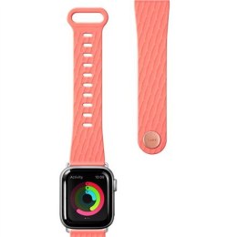 LAUT ACTIVE 2.0, Sport Watch Strap for Apple Watch, 42/44mm, Ergonomic fit, Easy lock, Coral, Sport Polymer Material, Metal Butt