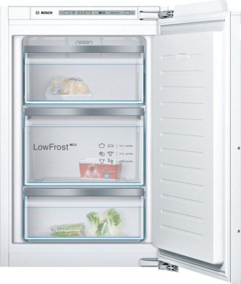 Bosch Serie 6 Freezer GIV21AFE0 Energy efficiency class E, Upright, Built-in, Height 87.4 cm, Total net capacity 96 L, White