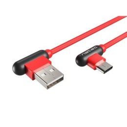 Natec | USB-C cable | Male | 4 pin USB Type A | Male | Black | Red | 24 pin USB-C | 1 m