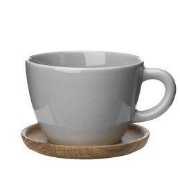 Höganäs Keramik tea mug 50cl +wood scr pebble grey gl
