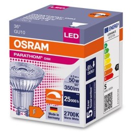 Żarówka Osram Parathom Reflector LED 50 ściemnialna 36° 4,5 W/927 GU10