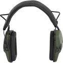 Słuchawki ochronne wygłuszające zagłuszki aktywne strzeleckie AUX - zielone