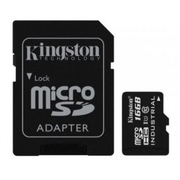 Kingston Industrial Temperature UHS-I U1 16 GB, MicroSDHC, Flash memory class 10, SD Adapter