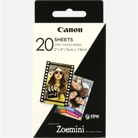 Canon | 20 sheets | ZP-2030 | White | 5 x 7.6 cm | Photo Paper