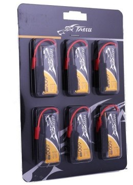 600mAh 3.7V 30C TATTU Gens Ace (6szt.) JST