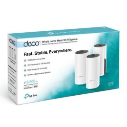 TP-LINK | Whole Home Mesh WiFi System | Deco M4 (3-Pack) | 802.11ac | 300+867 Mbit/s | 10/100/1000 Mbit/s | Ethernet LAN (RJ-45)