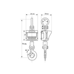 Waga hakowa wisząca dla przemysłu do 5 Ton - LED