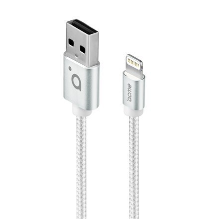 Acme kabel CB2021S 1 m, Silver, Lightning MFI, USB A