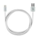 Acme kabel CB2021S 1 m, Silver, Lightning MFI, USB A