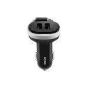 Acme Car Ładowarka CH106 2 x USB Type-A, Black, 5 V, 15.5 W, 3.1 A, Rolling micro USB kabel