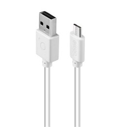 Acme kabel CB1012W 2 m, White, Micro USB, USB A