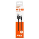 Acme kabel CB1031 1 m, Black, Lightning, USB A