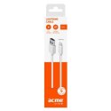 Acme kabel CB1031W 1 m, White, Lightning, USB A