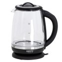 Camry | Kettle | CR 1290 | Standard | 2200 W | 2 L | Plastic/glass | 360° rotational base | Black/Transparent