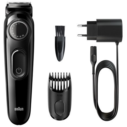 Braun Beard trimmer BT3222 Cordless, Number of length steps 20, Black