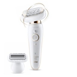 Braun DEPILATOR SES9002 DEPILATOR Silk-epil 9 Flex Operating time 40 min, Cordless, Number of speeds 2, White/Gold