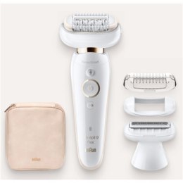 Braun DEPILATOR SES9002 DEPILATOR Silk-epil 9 Flex Operating time 40 min, Cordless, Number of speeds 2, White/Gold